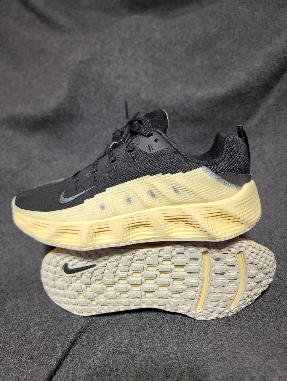 Nike Black and Cream Running Sneakers